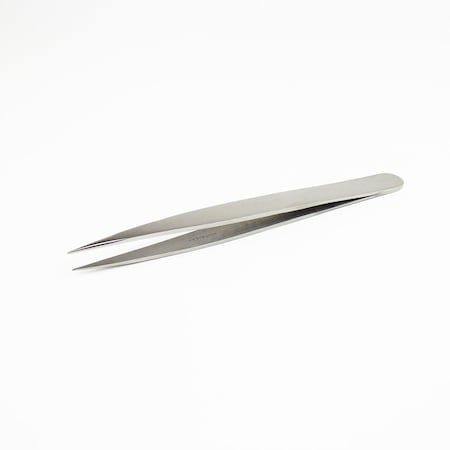 Excel Blades Fine Straight Sharp Pointed Tweezers, 4.75" Stainless Steel 12pk 30412